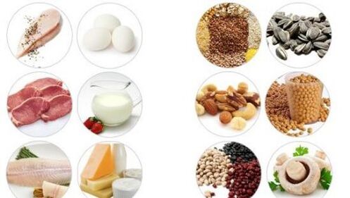 Products rich in animal and vegetable proteins for male potency.