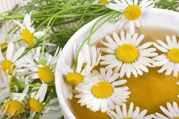 Chamomile decoction to increase potency.